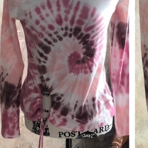 SMALL AVAILABLE TIEDYE TIE FRONT TOP NWT - Picture 5 of 5